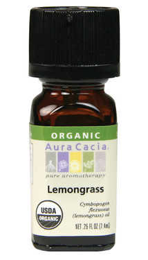 Buy Essential Oil Organic Lemongrass 0.25 oz Aura Cacia Online, UK Delivery, Aromatherapy Essential Oils