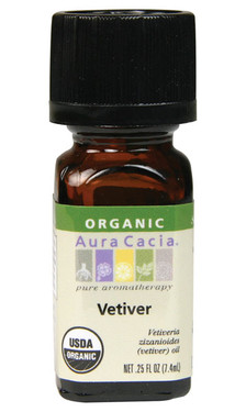 Buy Essential Oil Organic Vetiver 0.25 oz Aura Cacia Online, UK Delivery, Aromatherapy Essential Oils