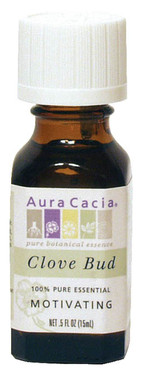 Buy Aura Cacia Clove Bud 100% Pure Essential Oil 0.5 oz bottle Online, UK Delivery, Aromatherapy Essential Oils