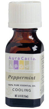 Buy Aura Cacia Peppermint 100% Pure Essential Oil 0.5 oz bottle Online, UK Delivery, Aromatherapy Essential Oils