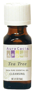 Buy Aura Cacia Tea Tree 100% Pure Essential Oil 0.5 oz bottle Online, UK Delivery, Aromatherapy Essential Oils