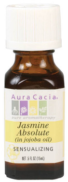 Buy Aura Cacia Essential Oil Jasmine Absolute (in jojoba oil) 0.5 oz Online, UK Delivery, Aromatherapy Essential Oils