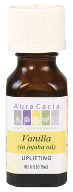 Buy Aura Cacia Essential Oil Vanilla (in jojoba oil) 0.5 oz bottle Online, UK Delivery, Aromatherapy