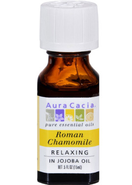 Buy Aura Cacia Essential Oil Chamomile Roman (in jojoba oil) 0.5 oz bottle Online, UK Delivery, Aromatherapy Essential Oils