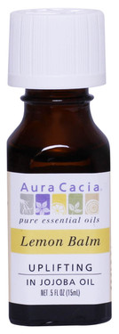 Buy Aura Cacia Essential Oil Lemon Balm (in jojoba oil) 0.5 oz bottle Online, UK Delivery, Aromatherapy