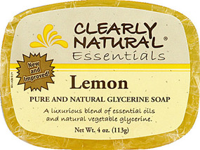 Buy Glycerine Bar Soaps Lemon 4 oz Clearly Natural Online, UK Delivery, Vegan Cruelty Free Product