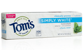 Buy Clean Mint Simply White Fluoride Toothpaste 4.7 oz Tom's of Maine Online, UK Delivery, Oral Teeth Dental Care Toothpaste