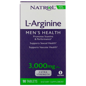 Natrol L-Arginine 90 Tabs 3000 mg per Serving, UK Store