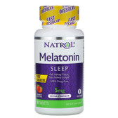 Melatonin Strawberry 5 mg 90 Tabs Fast Dissolve, Natrol, UK 