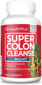 Super Colon Cleanse Night 60 Caps, Health Plus, Pysllium Husk with Herbs, UK Shop