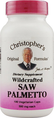 Buy Single Herb Saw Palmetto 100 vegiCaps Dr Christophers Online, UK Delivery, Men's Supplements For Men Saw Palmetto Prostate Health Formulas