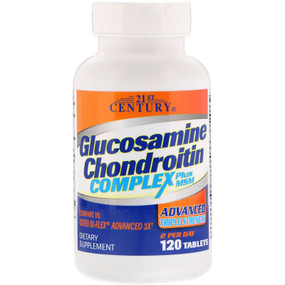 Glucosamine Chondroitin, Plus MSM, Triple Strength, 120 Tabs, 21st Century