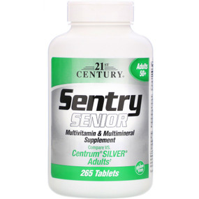 Buy Sentry Senior Multivitamin & Mineral Supplement Adults 50+ 265 Tabs 21st Century Health Online, UK Delivery, Multivitamins