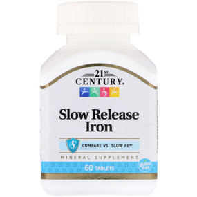 Buy Slow Release Iron 60 Tabs 21st Century Health Online, UK Delivery, Mineral Supplements