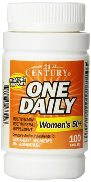 Buy One Daily Woman's 50+ Multivitamin Multimineral 100 Tabs 21st Century Health Online, UK Delivery, Multivitamins For Women
