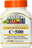 Buy Chewable C-500 110 Tabs 21st Century Health Online, UK Delivery, Chewable Vitamin C