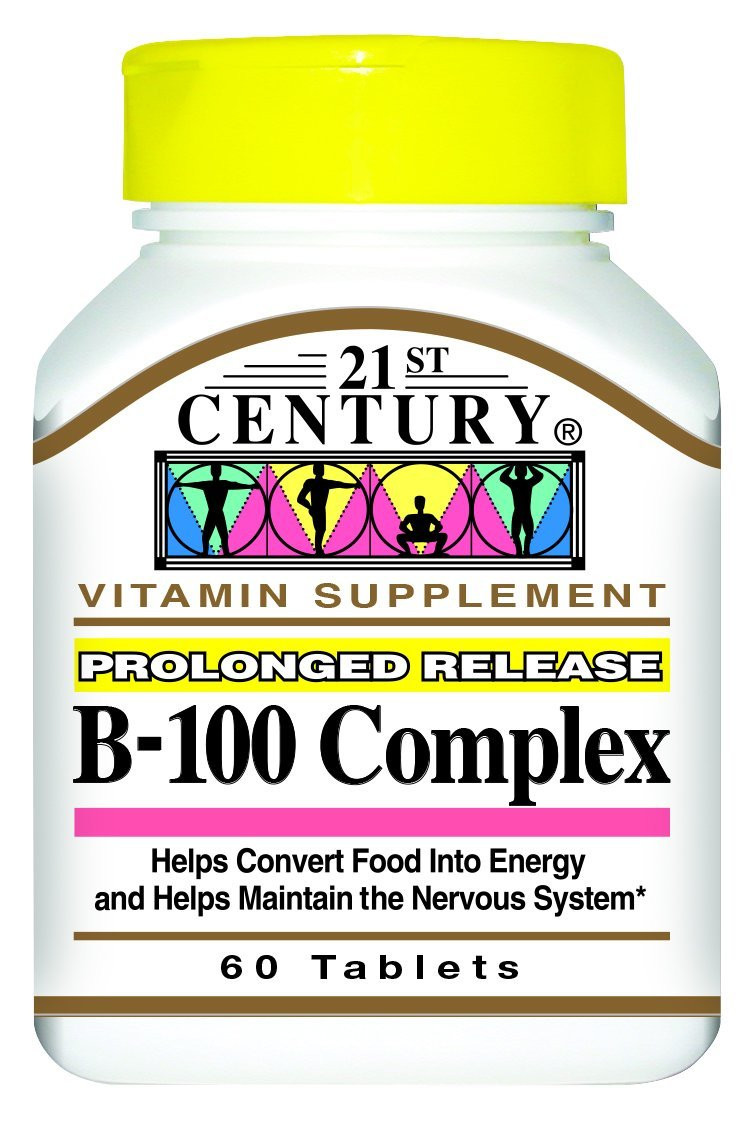 Buy B-100 Complex Prolonged Release 60 Caplets 21st Century Health ...