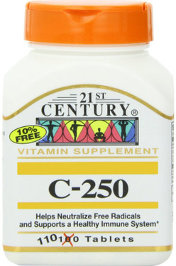 Buy C-250 110 Tabs 21st Century Health Online, UK Delivery, Vitamin C Ascorbic Acid