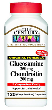 Buy Glucosamine & Chondroitin Original Formula 120 Easy Swallow Caps 21st Century Health Online, UK Delivery, Bone Osteo Support Formulas
