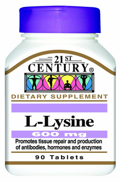 Buy L-Lysine 600mg 90 Tabs 21st Century Health Online, UK Delivery, Amino Acid