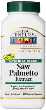 Buy Saw Palmetto Extract Standardized 200 Veggie Caps 21st Century Health Online, UK Delivery, Men's Supplements For Men Saw Palmetto Prostate Health Formulas