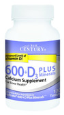 Buy 600+D3 Plus Minerals 120 Caplets 21st Century Health Online, UK Delivery, Mineral Supplements