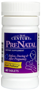 Buy PreNatal 60 Tabs 21st Century Health Online, UK Delivery, Prenatal Multivitamins
