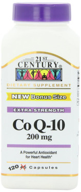 Buy Co Q-10 200 mg 120 Caps 21st Century Health Online, UK Delivery, Coenzyme Q10
