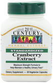 Buy Cranberry Extract Standardized 60 Veggie Caps 21st Century Health Online, UK Delivery, Herbal Remedy Natural Treatment