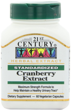 Buy Cranberry Extract Standardized 60 Veggie Caps 21st Century Health Online, UK Delivery, Herbal Remedy Natural Treatment