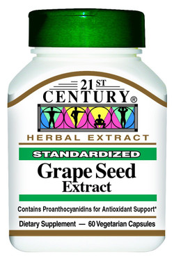 Buy Grape Seed Extract 60 Veggie Caps 21st Century Health Online, UK Delivery, Antioxidant