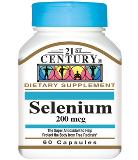 Buy Selenium 200mcg 60 Caps 21st Century Health Online, UK Delivery, Antioxidant