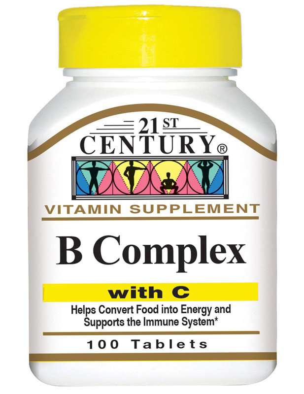 Buy Vitamin B Complex Natural With C 100 Caplets 21st Century Online ...