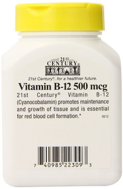 Buy B-12 500 Mcg 110 Tabs 21st Century Online, UK Delivery