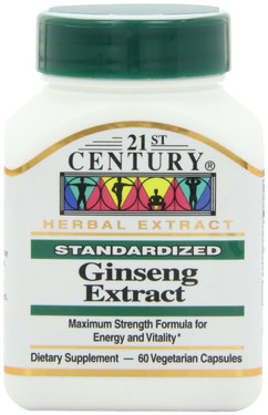 Buy Ginseng Extract 60 Veggie Caps 21st Century Health Online, UK Delivery, Herbal Remedy Natural Treatment