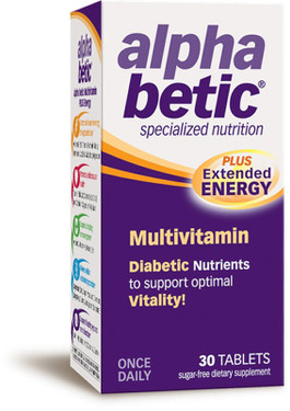 Buy Alpha Betic Multivitamin Plus Extended Energy 30 Tabs Abkit Online, UK Delivery, Cardiovascular Blood Sugar Formulas