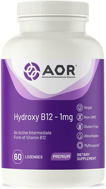 Buy Classic Series Hydroxy B12 60 Lozenges Advanced Orthomolecular Research AOR Online, UK Delivery, Gluten Free
