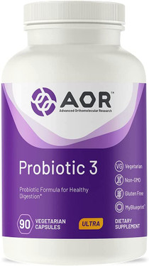 Probiotic-3 Natural Formula 90 Caps, AOR  Online, UK Delivery, Stabilized Probiotics