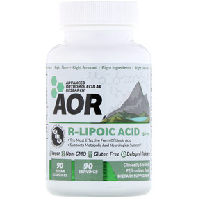 Buy R-Lipoic Acid R(+)-1 2-Dithiolane-3-Pentanoate, 90 Caps, AOR