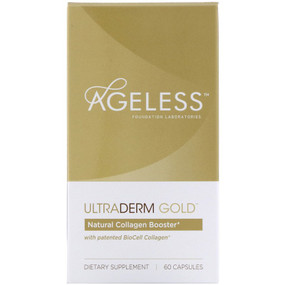 Buy UltraDerm Gold Collagen Booster 60 Caps Ageless Foundation Laboratories Online, UK Delivery, Women's Supplements Vitamins For Women Hyaluronic Acid