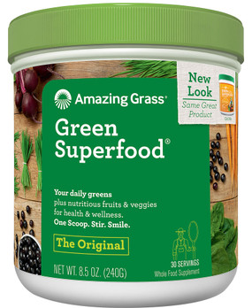 Buy Green Super Food All Natural Drink Powder 8.5 oz (240 g) Amazing Grass Online, UK Delivery, Superfoods Green Food