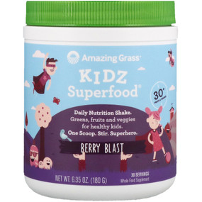 Buy Kidz SuperFood Wild Berry Flavor 6.5 oz (180 g) Amazing Grass Online, UK Delivery, Superfoods Green Food