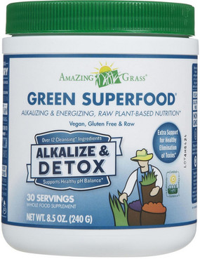 Buy Green Superfood Alkalize & Detox 8.5 oz (240 g) Amazing Grass Online, UK Delivery, Cleanse Detox Cleansing Detoxify Formulas