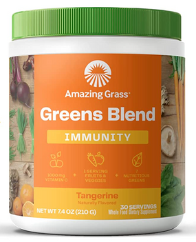 Buy Green Superfood Immunity Tangerine 7.4 oz (210 g) Amazing Grass Online, UK Delivery, Superfoods Green Food