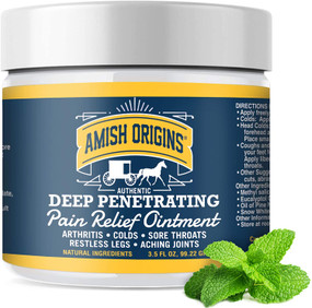 Buy Deep Penetrating Pain Relief Ointment 3.5 oz (99.22 g) Amish Origins Online, UK Delivery, Arthritis Formulas Relief Treatment bursitis tendonitis