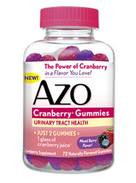 Buy Cranberry Gummies Mixed Berry Flavor 72 Gummies Azo Online, UK Delivery, Urinary Tract Health incontinence Treatment bladder control supplements