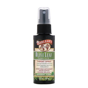 Buy Fresh Olive Leaf Complex Throat Spray Soothing Peppermint 1.5 oz, Barlean's Online, UK Delivery