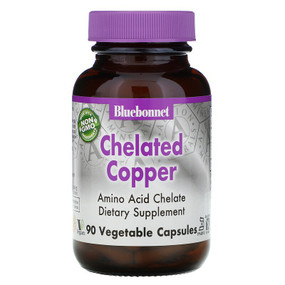 Buy Chelated Copper 90 Vcaps Bluebonnet Nutrition Online, UK Delivery, Mineral Supplements