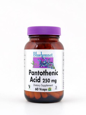 Buy Pantothenic Acid 250 mg 60 Vcaps Bluebonnet Nutrition Online, UK Delivery, Vitamin B5 Pantothenic Acid