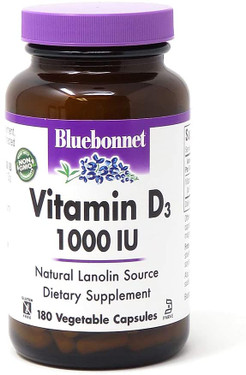 Buy Vitamin D3 1000 IU 180 Vcaps Bluebonnet Nutrition Online, UK Delivery, Vitamin D3